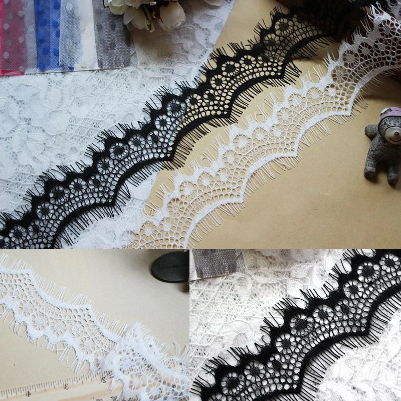 

Eyelash Lace Fabric for Garment, Needlework Sewing, DIY Handmade Underwear Accessories, Dress Decoration, 6m, 5cm, 315