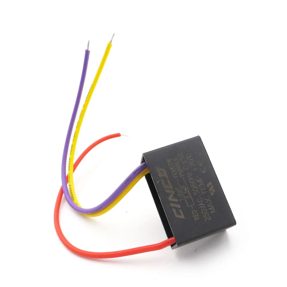 CBB61 1 2 мкФ 3 uF 250V провода электродвигатель работает конденсатор Электрический