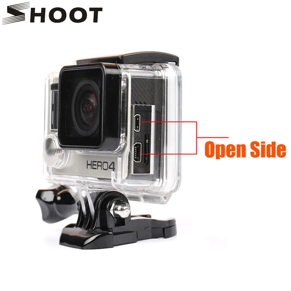 

SHOOT Standard Side Open Protective Case for GoPro Hero 4 3+ Action Camera Go Pro Skeleton Protector GoPro Hero 4 Accessories