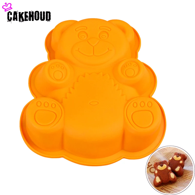 CAKEHOU Silicone Non stick Teddy Bear Molds Muffin Mousse Roll Dessert