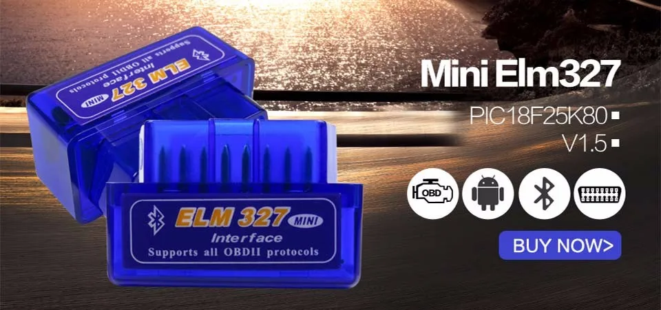 Super Mini Elm327 Bluetooth OBD2 V1.5