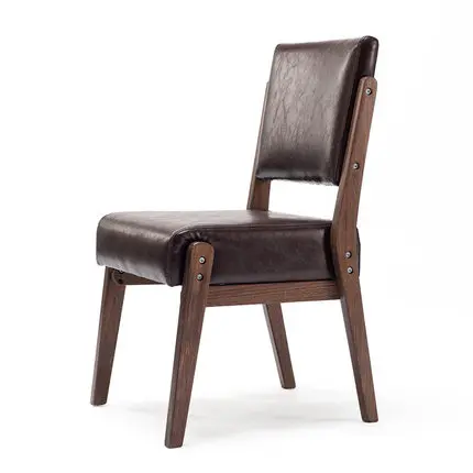 Твердый деревянный скандинавский обеденный стул диван стул Современные Простые кофейные стулья - Цвет: 10