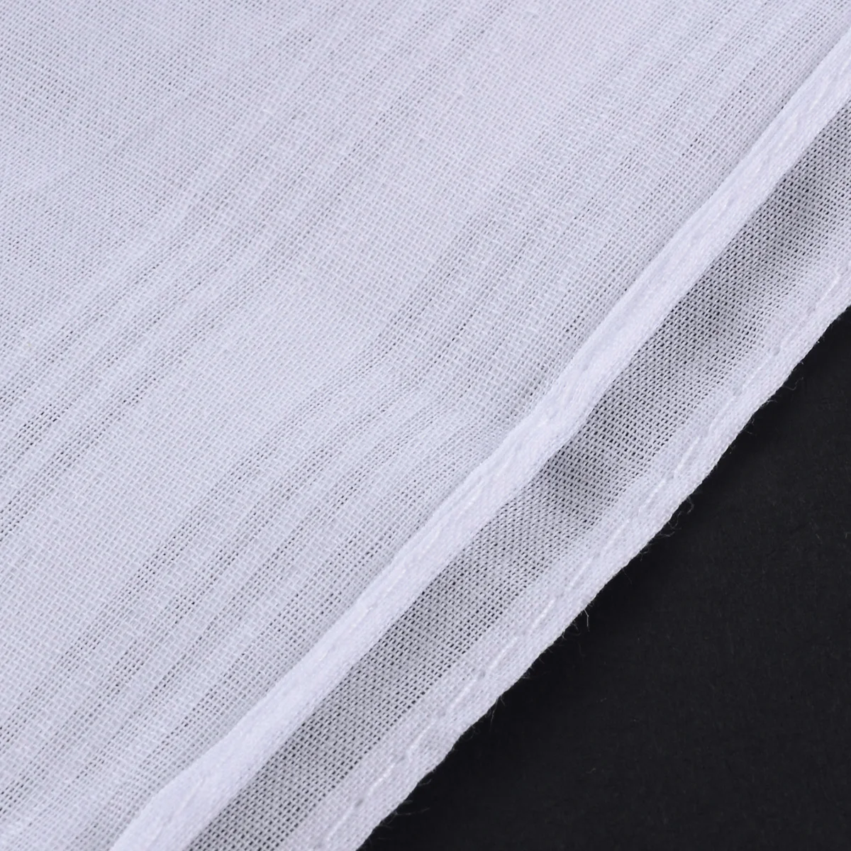 5PCs 40*40cm White Pocket Cotton Handkerchiefs Hankie Hanky with Stripe Men Solid Unisex Hankies Handkerchief