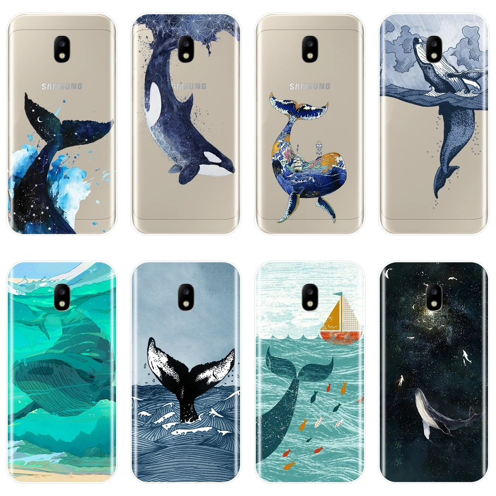 

Whale Fish Wave Silicone Phone Case For Samsung Galaxy J2 J5 J7 Prime J4 J6 J8 Plus 2018 J3 J5 J7 2015 2016 2017 Soft Back Cover