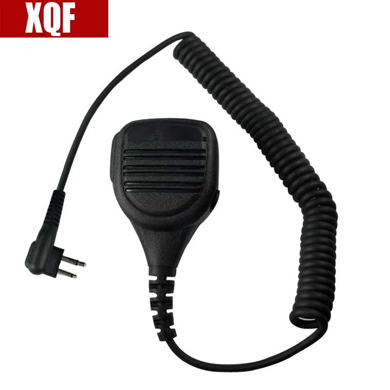 

XQF Shoulder Speaker Mic With Headphone Jack FOR Motorola Radio 2 PIN GP68 CP150 GP88 CP200 as PMMN4029A