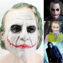 Хэллоуин отряд самоубийц Бэтмен Джокер Маска Косплей костюмы мяч карнавальные вечерние реквизит террор латекс капюшон супер злодей