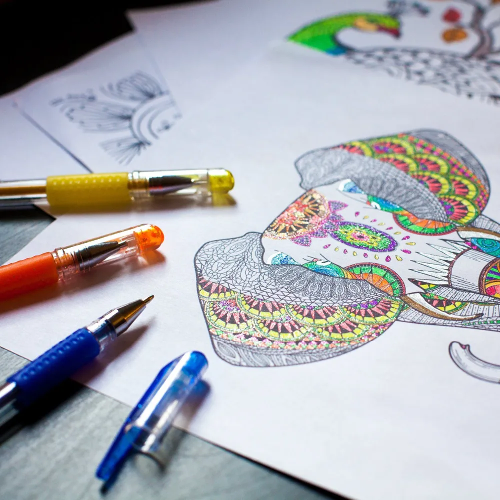 48 цветов, термополиуретановая ручка, уникальные цвета, гелевые ручки, набор блестящих гелевых ручек для рисования по цвету, рисования, рисования и набросков