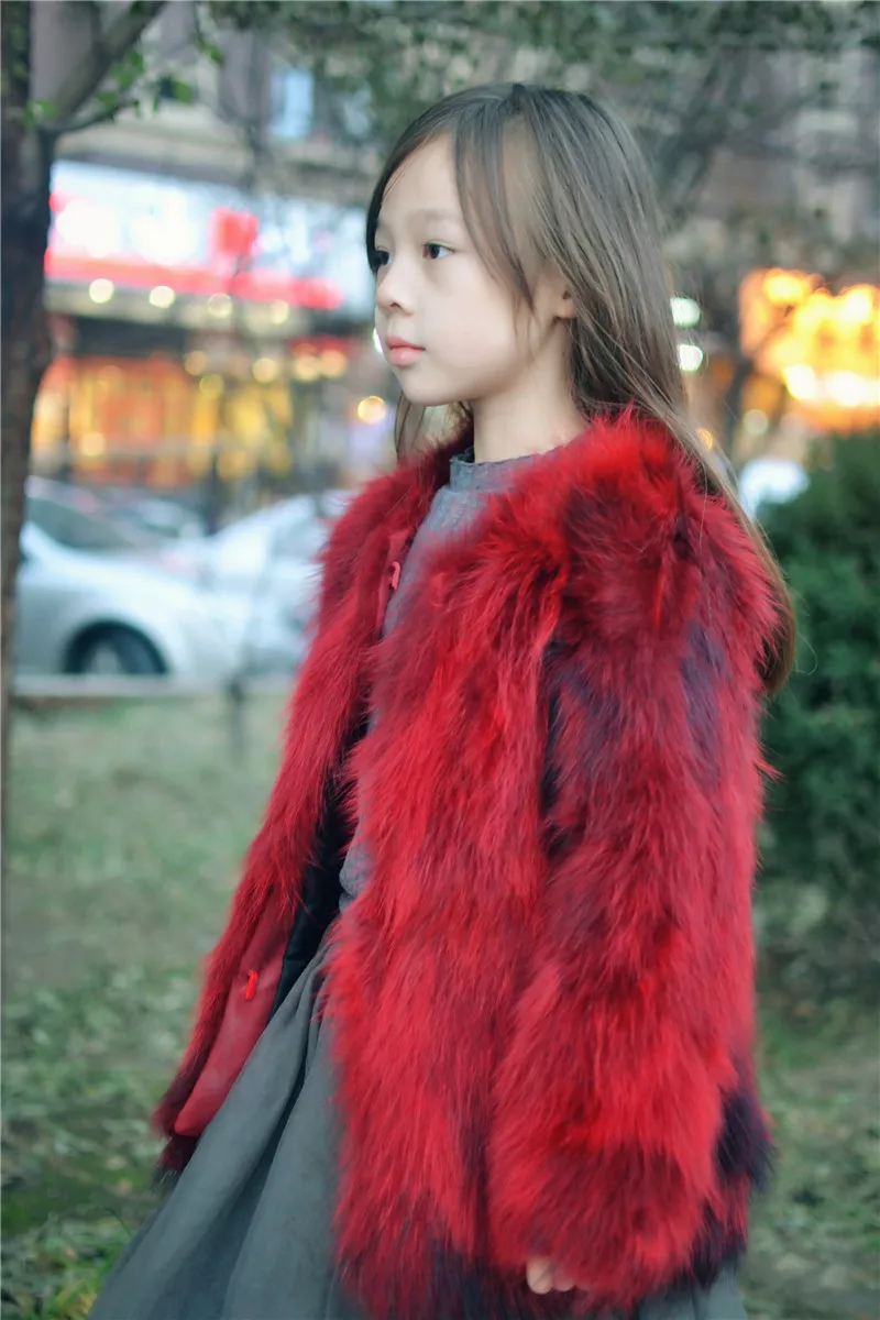 Новинка; Детское пальто с натуральным бесшумным мехом для маленьких девочек; сезон осень-зима; плотная теплая верхняя одежда; меховое пальто; детская однотонная меховая одежда