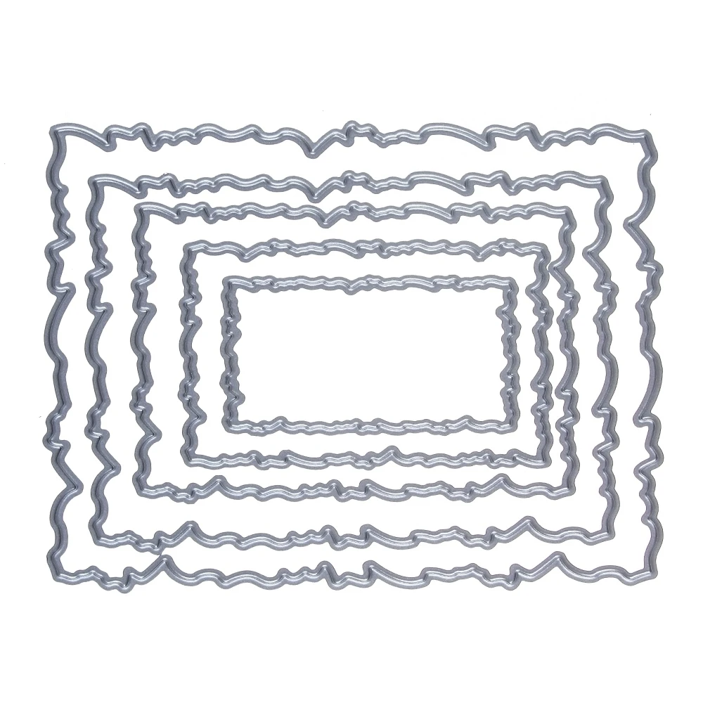 Hexagon Rectangle Frame Metal Die Cuts - Stanzformen Für Kartenbasteln, 14x11cm