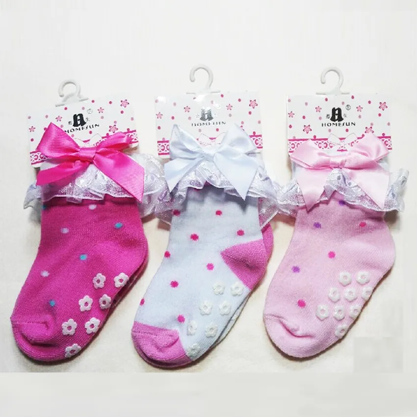 Милые носки для малышей, 2 пары противоскользящие теплые носки для новорожденных, носки-тапочки с рисунком