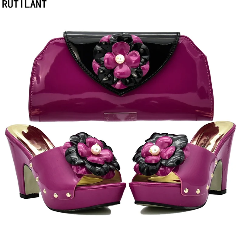 

Italian Shoe and Bag Set for Party In Women African Women Wedding Shoes and Bag Set Decorated with Appliques Women Shoes and Bag