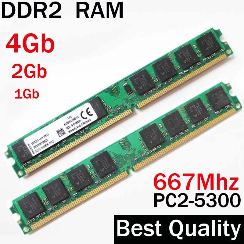 Desktop RAM DDR2 667 4Gb 2Gb 1 гб- 667Mhz dual channel / For AMD- for Intel memory ram 2Gb ddr2 4G ddr 2 memoria PC2- 5300