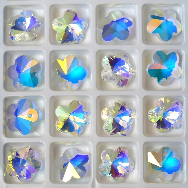 

Hot Sale 14mm 28pcs/pack single hole crystal beads flower crystal AB glass beads for Jewelry making Necklaces Earrings DIY