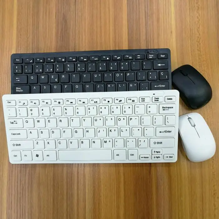Ультра тонкий 2,4G Беспроводная клавиатура мышь комбо набор с usb-приемником для ноутбука ПК Компьютер ТВ HSJ-19