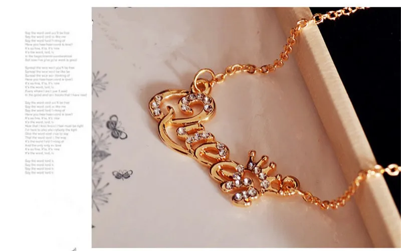 SHUANGR романтическое подарок из нержавеющей стали ожерелье s& Подвески королева персональное имя колье золотого цвета ожерелье для женщин подарок