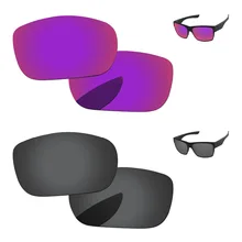 Черный серый и фиолетовый красный 2 пары Поляризованные Сменные линзы для Солнцезащитные очки Рамка UVA и UVB Защита