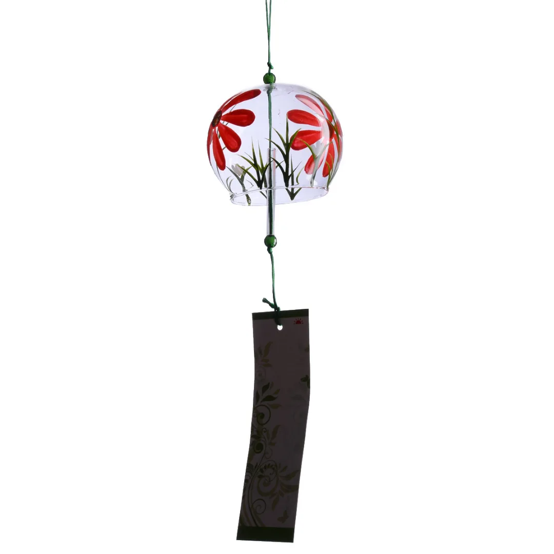 1pcs Japanese Glass Wind Chime Bells Blessing Room Hanging Wind Chimes Home Decorations 4 Style