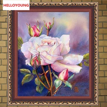 

DIY Diamond Embroidery The Beautiful Flowers Round Diamond Painting Cross Stitch Kits Diamond Mosaic Home Decoration