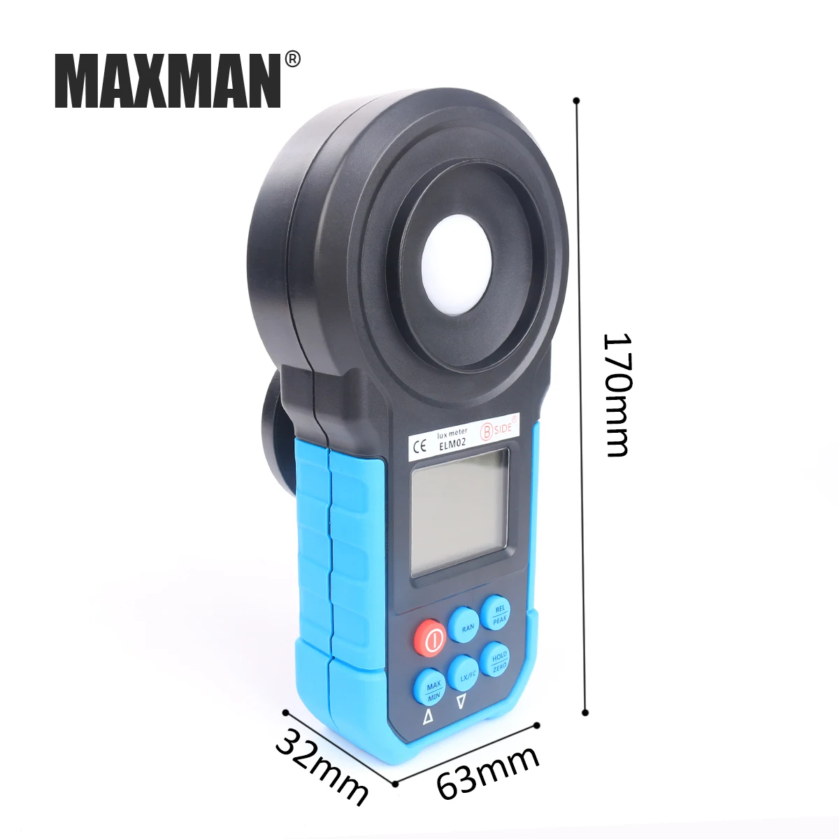 

MAXMAN ELM02 Digital LCD Lux / FC Meter Illuminance Tester Auto Range (20-200000Lux) Professional