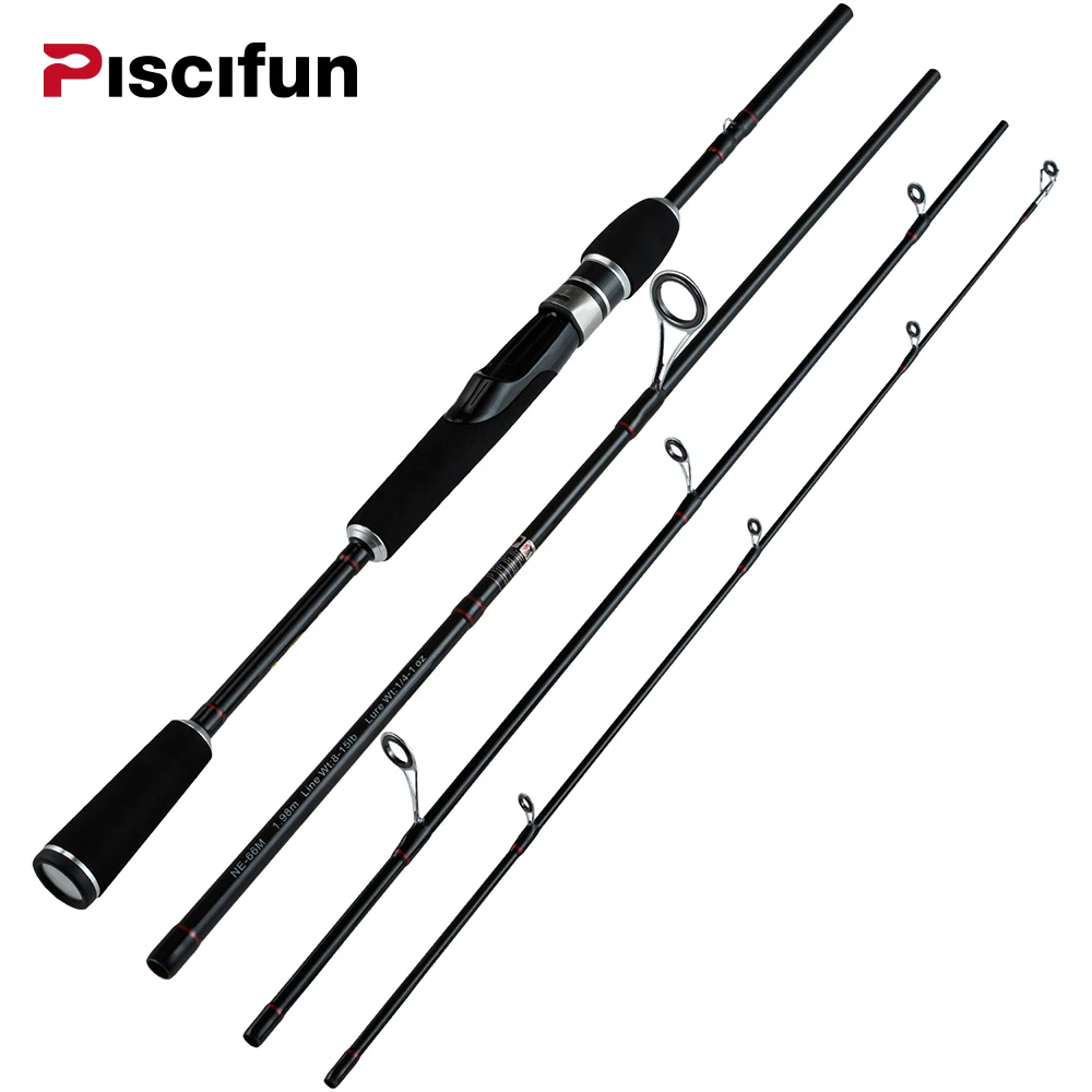 PiscifunMLSpinningRod198m4Piece410LBSLineWeightSpinning