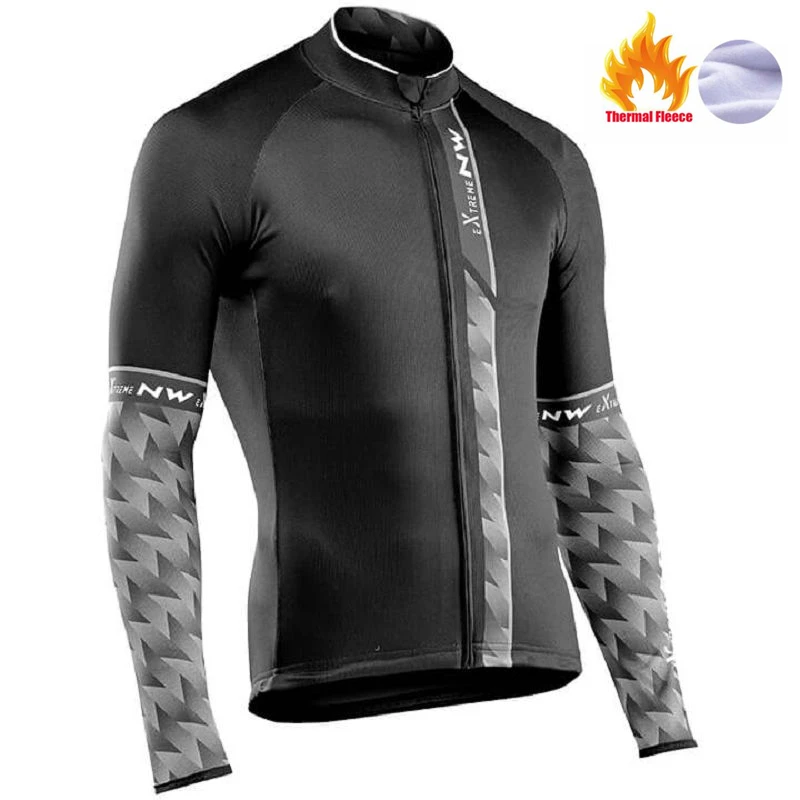 

Cycling Jersey NW Pro 2019 Men Winter thermal fleece Long Sleeve bike maillot ropa uniformes ciclismo hombre MTB bike Cycle