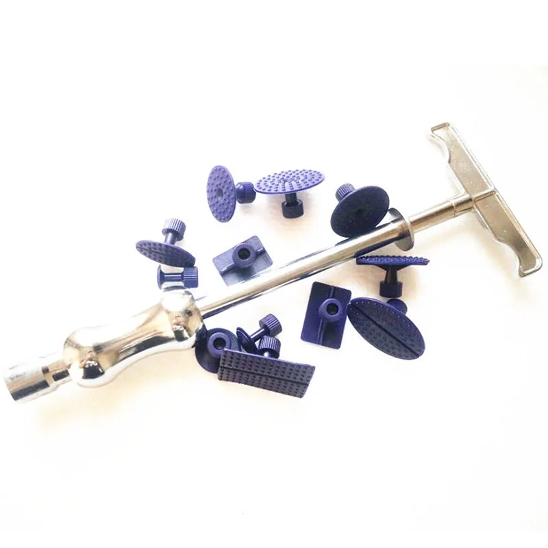 13pcs/set  Car Body PDR Paintless Dent Repair T-Bar Lifter Hail Removal Tool+Tabs