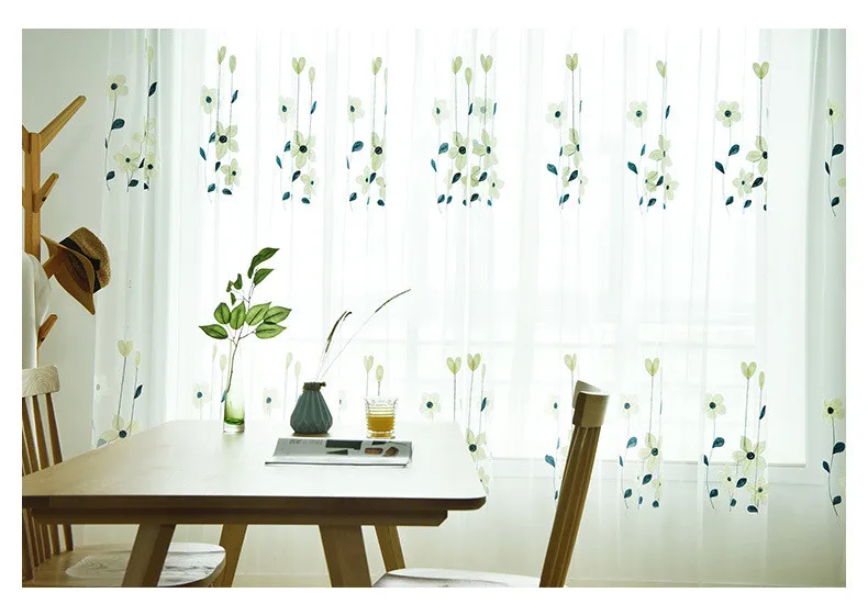 Роскошный Европейский белый хлопок Цветочный занавес ткани тюль для спальни вышитые отвесные занавески s для гостиной панели WP152* 30