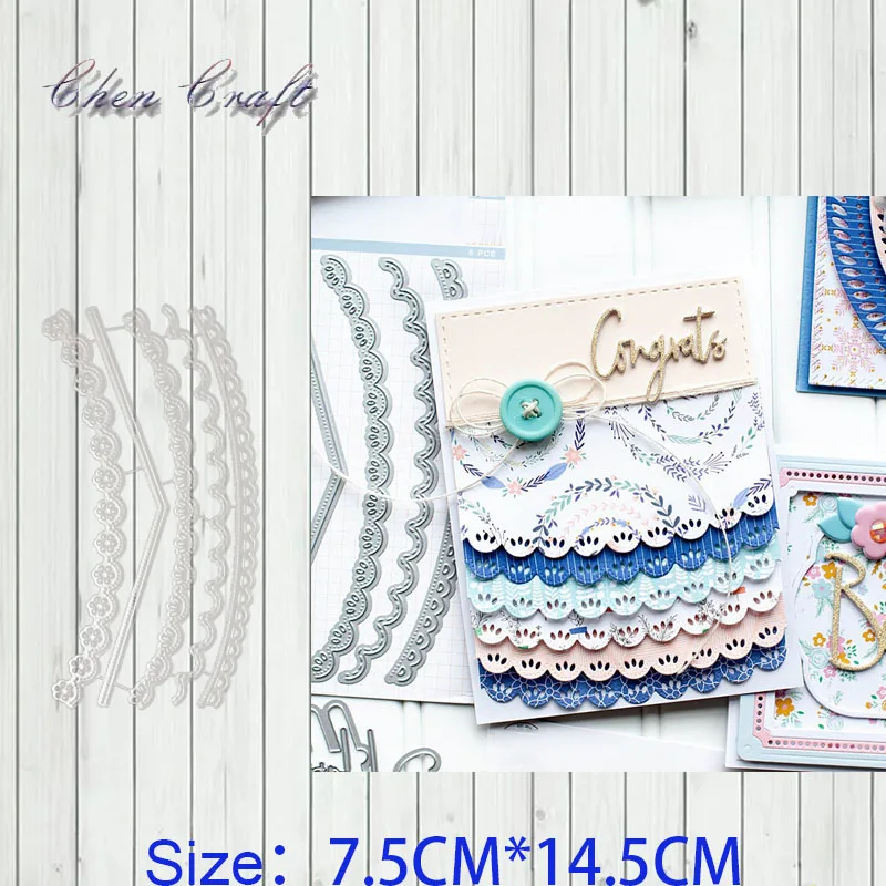 

Beautiful bar pattern envelope greeting card Metal Cutting Dies Stencil Scrapbooking Photo Album Card Paper Embossing Craft DIY