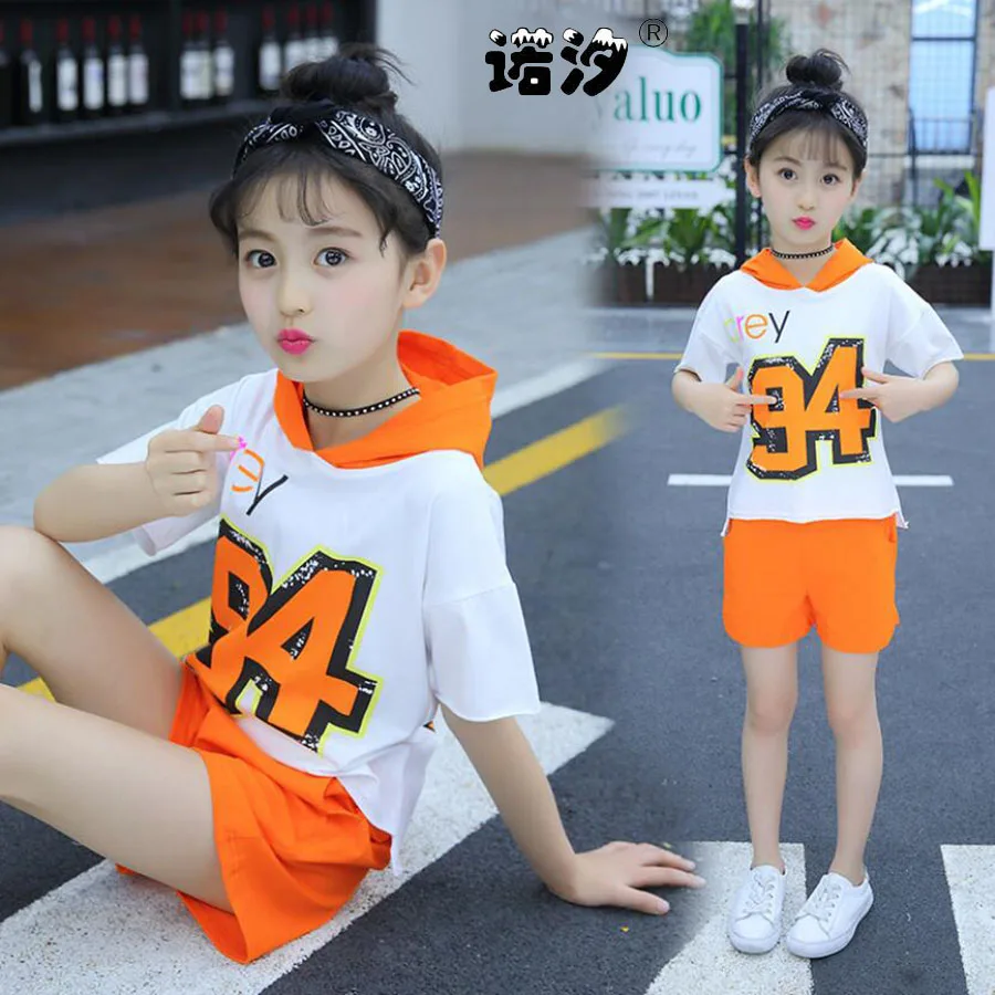 

Girls clothes kids sets summer Style tee+shorts children princess soft shirt+trousers 3-13 Y children outwear baby girls clothes