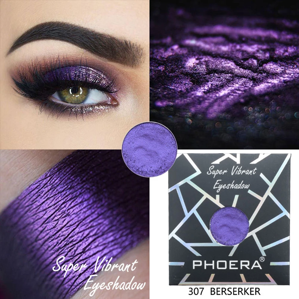PHOERA 36 цветов мерцающие пигментные тени для век прессованные металлические