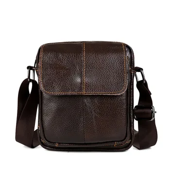 

HUANILAI Men's Bag Genuine Leather Shoulder Bags Cowhide Messenger Bags Crossbody Bags Retro Multifunction Handbags TY002
