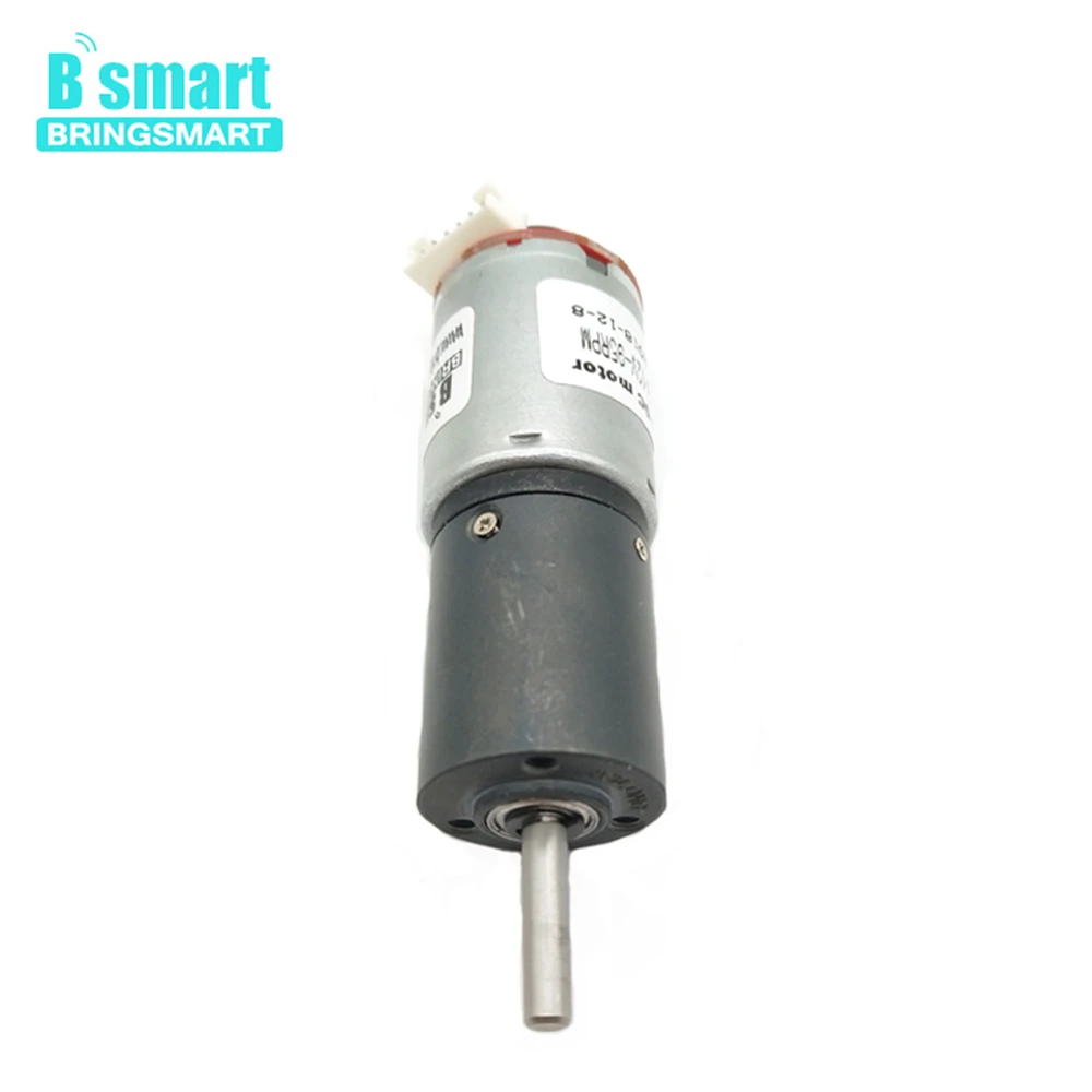

Bringsmart 12V DC Mini Gear Motor With Reducer Electric Encoder planetary 95rpm DC motor PG22-370