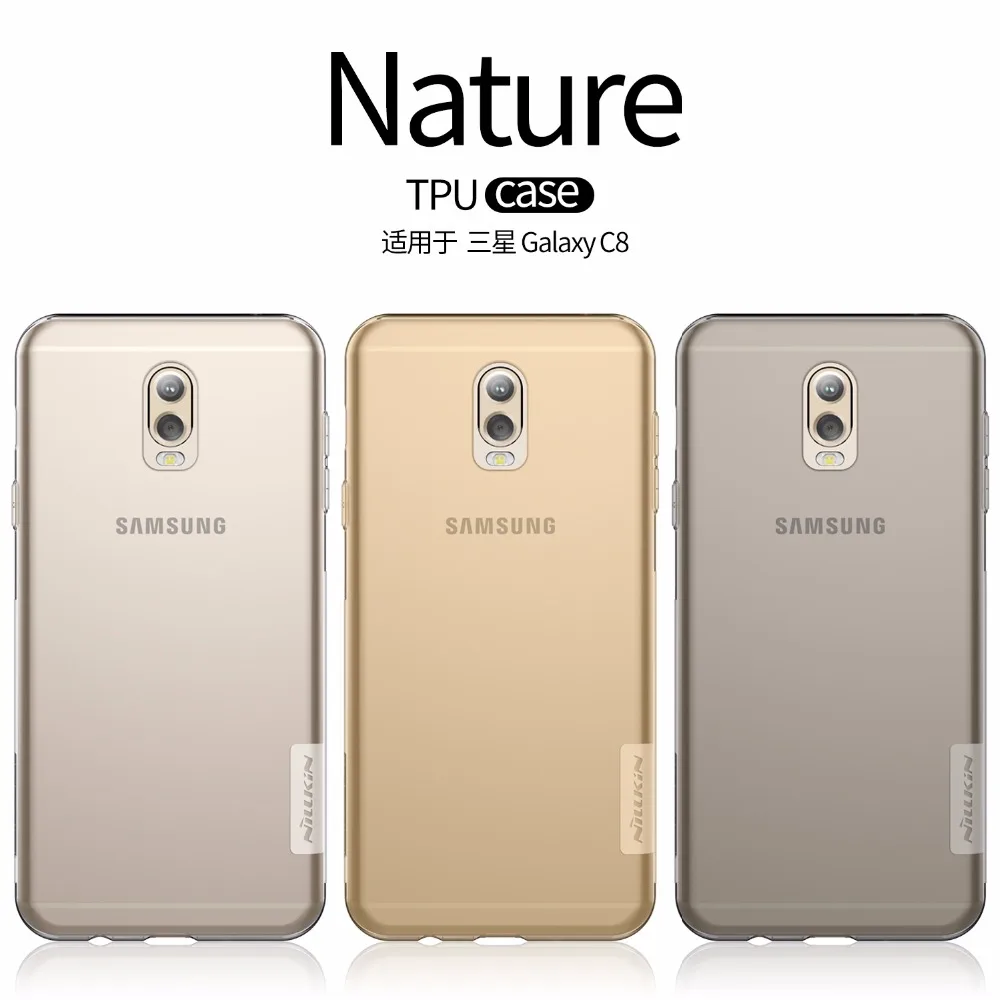 NILLKIN Nature прозрачный силиконовый чехол для samsung Galaxy C8 с розницу посылка |
