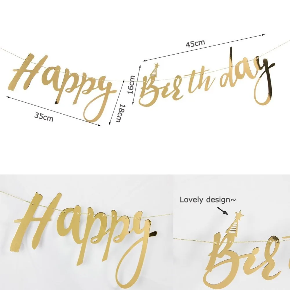 17pc Green White Birthday Party Decoration Set Happy Birthday Banner Palm Leaves Butterfly Wall Stickers Paper Fans Pom Pom