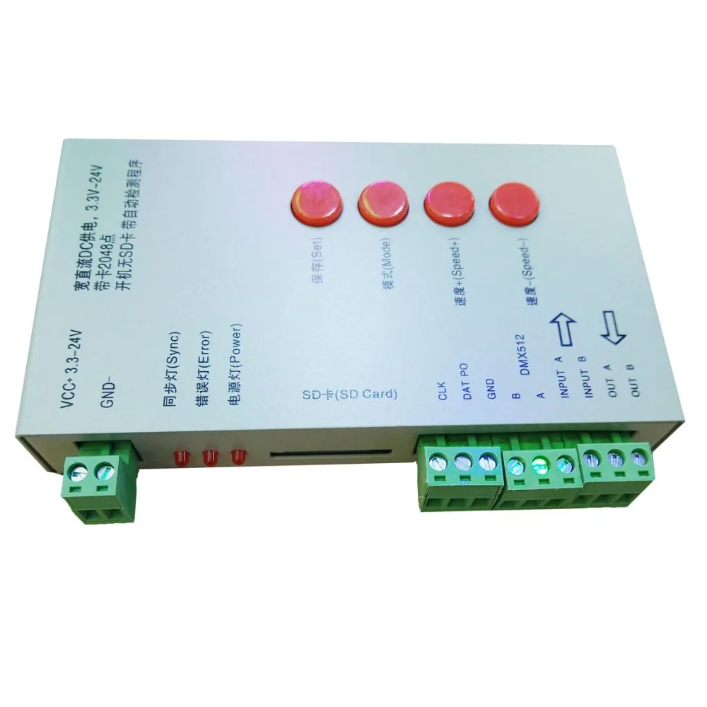 Free Dhl pcs Lot T 1000s Sd Card 48 Pixels Controller For Ws2812 Ws2801 Ws2811 Ucs1903 6803 Ic Led Strip Light Rgb Controlers Aliexpress