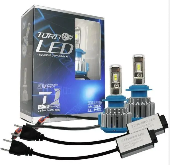 2 PCS T1 Series 36W 8000LM 6000K H4 H1 H3 Turbo LED Car Headlight H7 H11 880/881 9005 HB3 9006 HB4 9007 HB5 Light Bulb | Автомобили и
