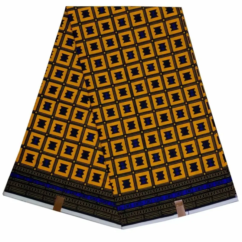 

Hot Sale 100% Cotton Ankara African Prints Fabric Wax High Quality 6yard African Fabric for Party Dress Y90508-2