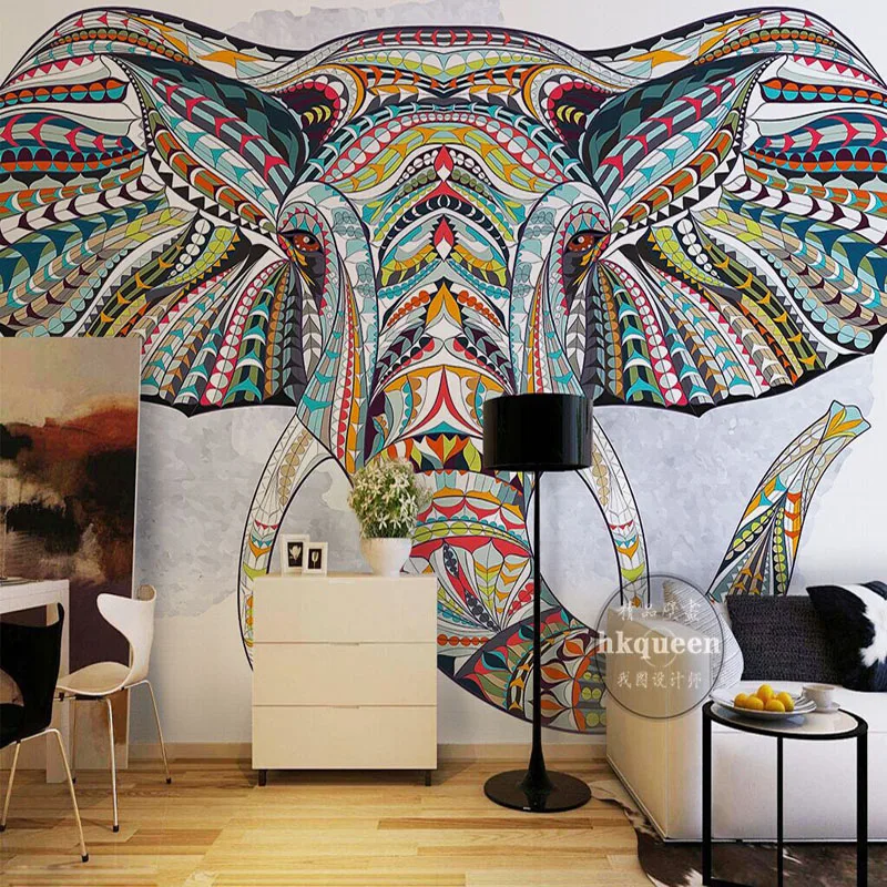 Us 17 54 35 Off Custom 3d Wallpaper For Walls 3d Animal Totem Photo Wallpaper Bedroom Decor Tv Background Wall Covering Mural Elephant Wallpaper In