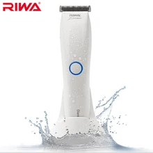 Riwa Rechargeable Professional hair clippers RE-760B white trimmer waterproof hair cutter 2 hours charging IPX7 full-body wash