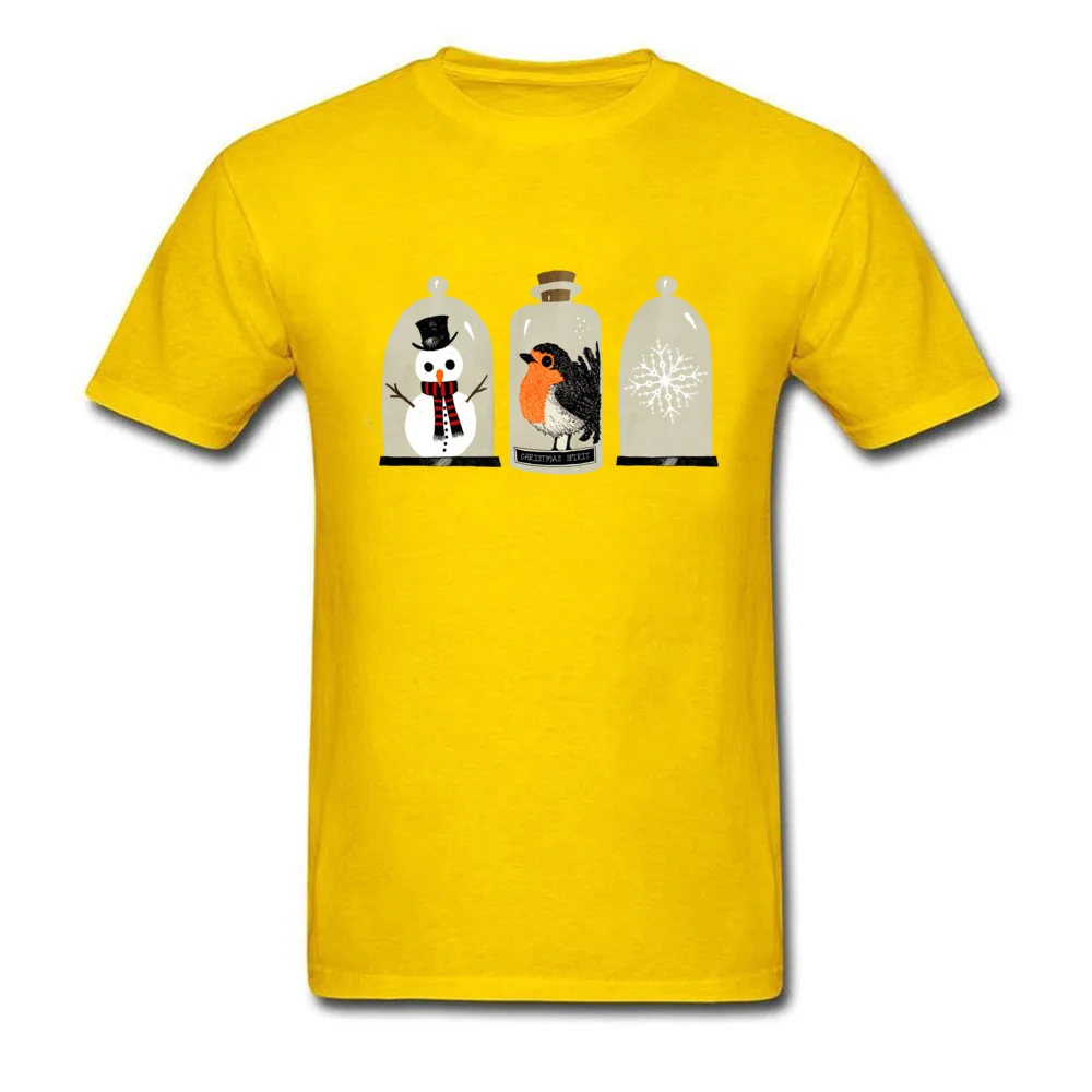Christmas Bell Jars Tops T Shirt Company O Neck Normal Short Sleeve 100% Cotton Men Top T-shirts Summer Tops Tees Christmas Bell Jars yellow