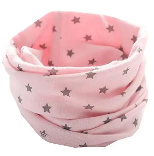 pink star Новинка; сезон осень-зима; шарф из хлопка для девочек; Детский шарф; нагрудный шарф для мальчиков и девочек с круглым кольцом; милый детский шарф с воротником; Bufandas - Цвет: pink star