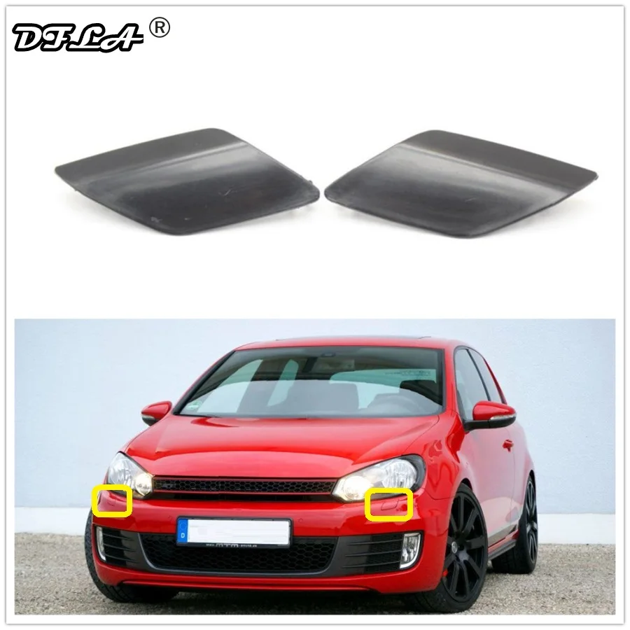 

2pcs For VW Golf 6 A6 MK6 GTI 2009 2010 2011 2012 2013 Front Bumper Headlight Washer Jet Nozzle Cover Cap Left And Right