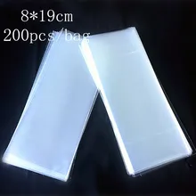 Yeni Stil Pişirme Paketi çantası Şeffaf Düz Polybag Dondurma Paketleme Çantası Gıda/Kek/Ekmek Çantası 8*19 cm 200 adet/torba
