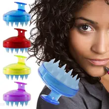 Спа шампунь для волос Расческа для мытья волос силиконовый флакон со щеткой щетка для ванны душа тела массаж головы оптом