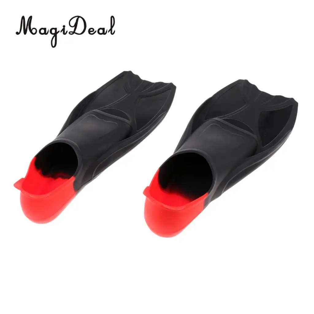 MagiDeal Short Blade Silicone Full Foot Flippers/Fins for Kids Adult Youth Scuba Diving Snorkeling Swimming Resistance Training