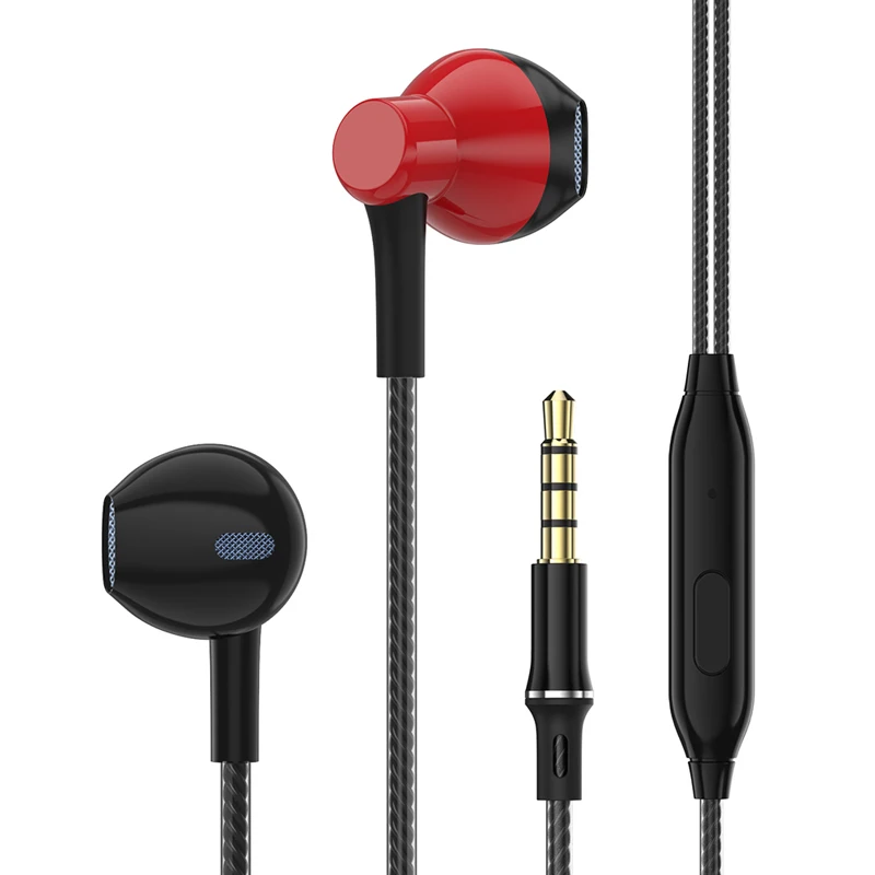 PTM P7 стерео бас наушники с микрофоном Проводная игровая гарнитура для телефонов samsung Xiaomi Iphone Apple наушники - Цвет: Red