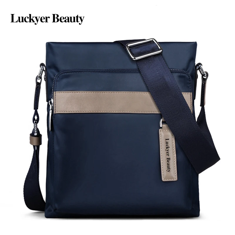 Luckyer Beauty бренд Повседневное Для мужчин мужская сумка на молнии синий Курьерские