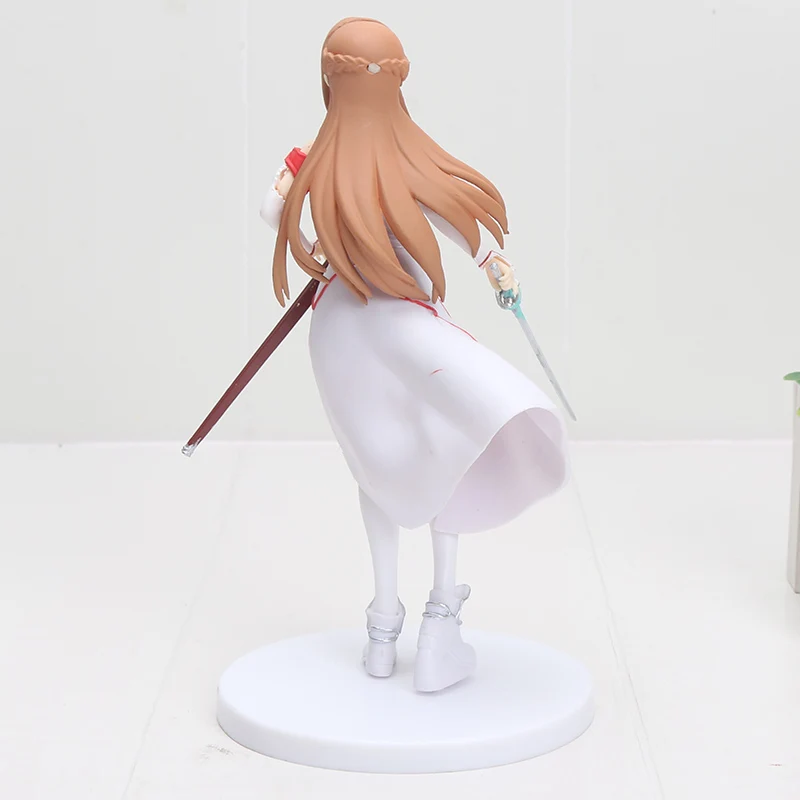 Аниме SQ Sword art online Asuna(белый цвет вер.) Коллекция фигурка модель игрушки 18 см