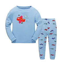 Одежда для малышей Пижама для мальчиков от 2 до 7 лет, модная ночная рубашка для малышей, одежда для сна Домашняя одежда, комплекты одежды из хлопка