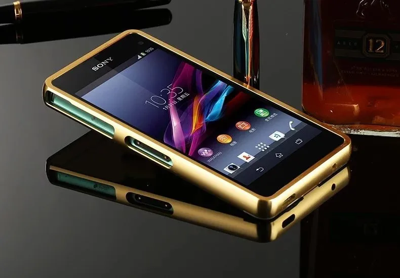 Чехол для sony Xperia M5, Зеркальный Алюминиевый металлический бампер, пластиковая задняя крышка, чехол для sony Xperia M5 Dual E5603 E5633 Fundas